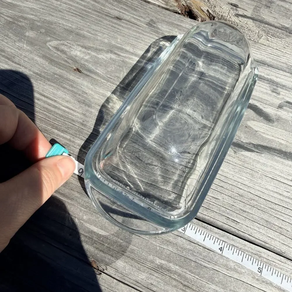 Clear Glass Butter Dish With Lid Covered Butter Keeper Kitchen Tabletop Serving